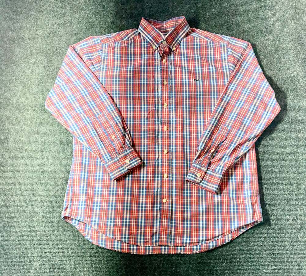 Vineyard Vines Slim Fit Whale Shirt Size L Plaid